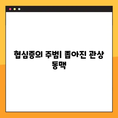 협심증 원인과 가슴통증 증상, 두 가지 주요 원인과 증상 상세 분석 | 심장 질환, 건강 정보, 가슴 통증