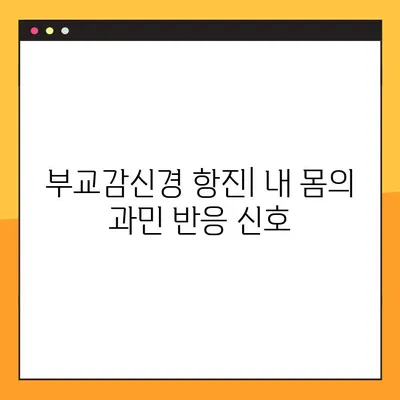 부교감신경 항진 증상, 원인과 관리 방법| 나에게 필요한 해결책 찾기 | 부교감신경, 스트레스, 불안, 건강