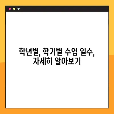 고등학교 수업 일수, 지역별로 확인하세요! | 학년별, 학기별 수업 일수 알아보기