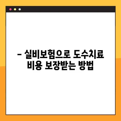 도수치료, 보험으로 어디까지 보장받을 수 있을까요? | 건강보험, 실비보험, 보장 범위, 혜택