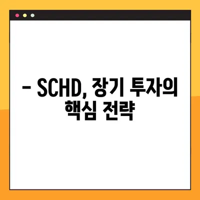 미국 배당성장주 SCHD 1억원 투자, 20년 후 월 배당금은 얼마? | 배당금 계산, 투자 전략, 장기 투자
