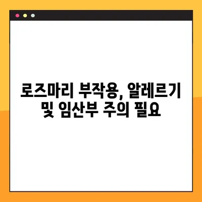 로즈마리 효능 & 부작용 완벽 정리| 로즈마리차 효능까지 | 허브, 건강, 차, 효과, 부작용