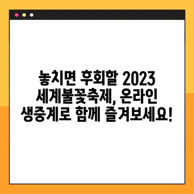 서울 여의도 세계불꽃축제 드론쇼 실시간 생중계| 인터넷으로 즐기는 화려한 불꽃과 드론의 만남 |  2023, 불꽃축제, 드론공연, 실시간 방송, 온라인 시청