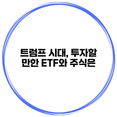 트럼프 시대, 투자할 만한 ETF와 주식은?